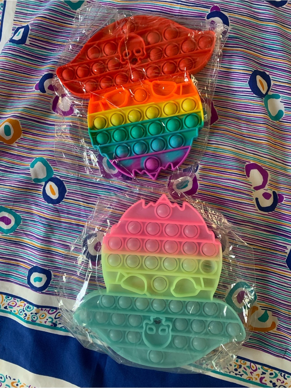 Rainbow & Pastel Pop Fidget Toys - 2 Pack